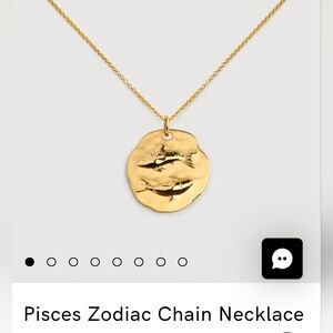 MONICA VINADER Gold Pisces Necklace.